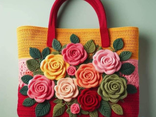 Hand made crochet purses
